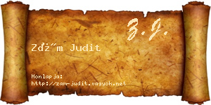 Zám Judit névjegykártya